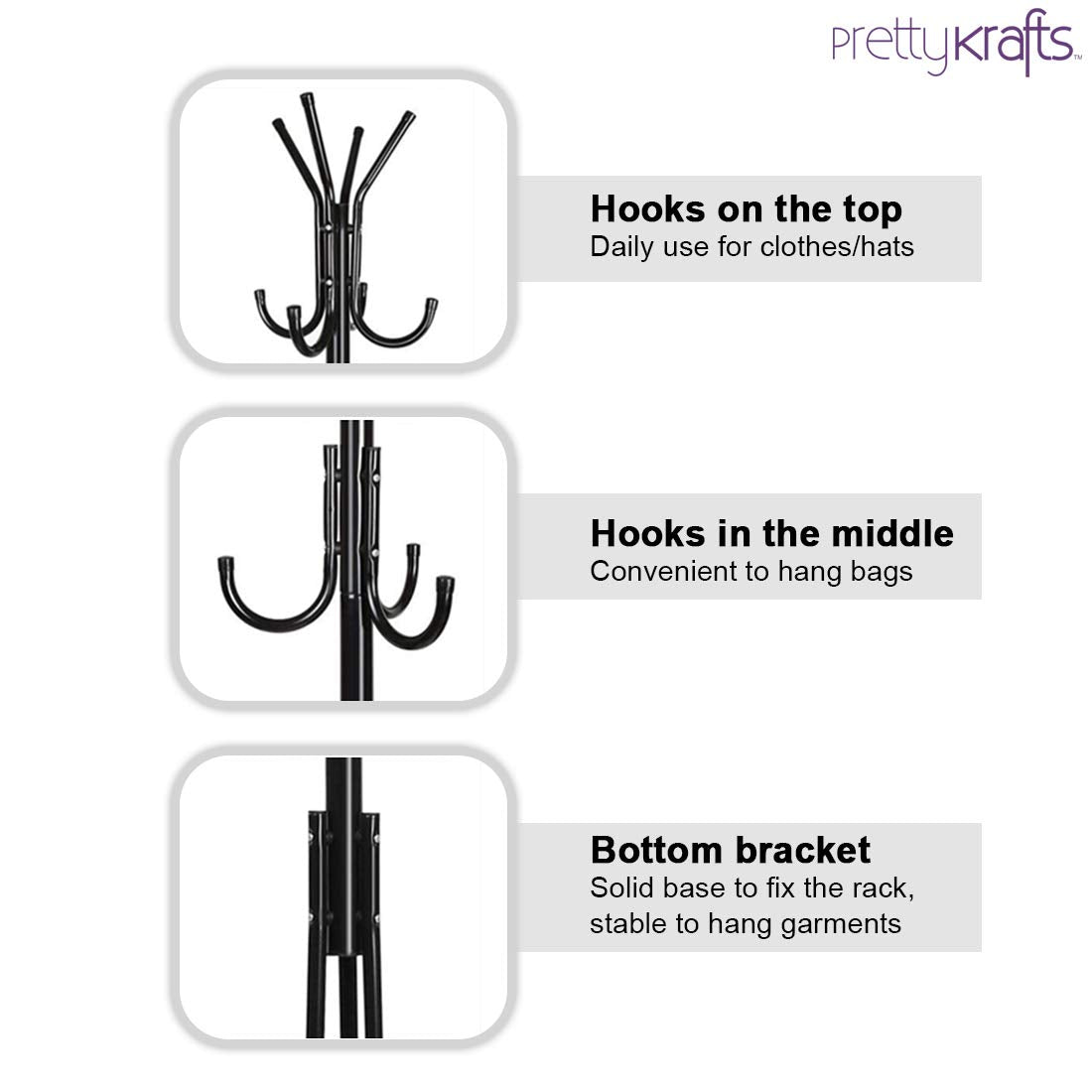 🏠 6 Hook Coat Hanger Clothes Stand