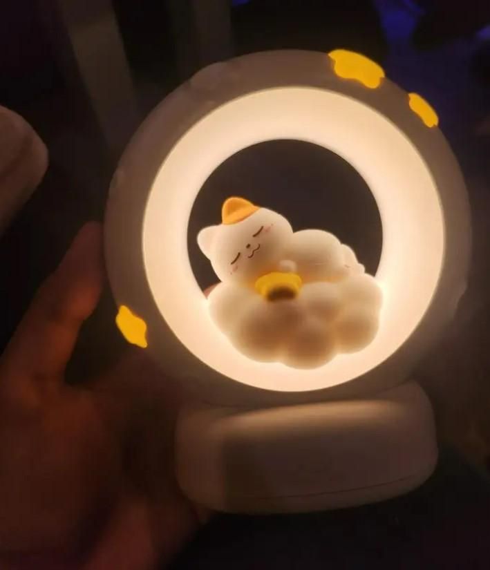 🐾 Sleeping Cat LED Night Light Lamp with Touch Control ✨