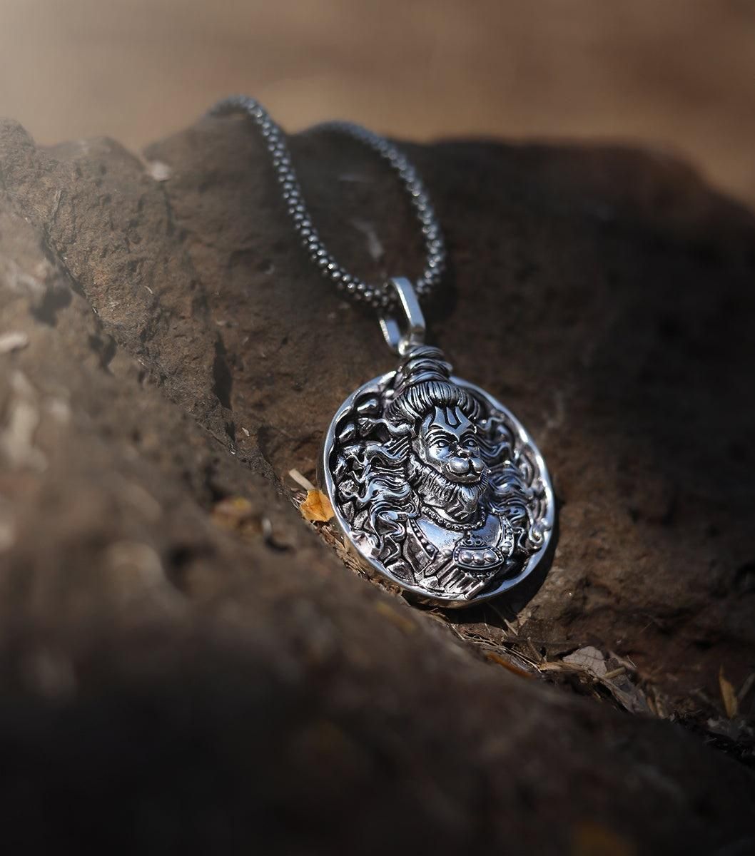 🕉️ Men's Silver Chain with Hanuman Pendant ✨