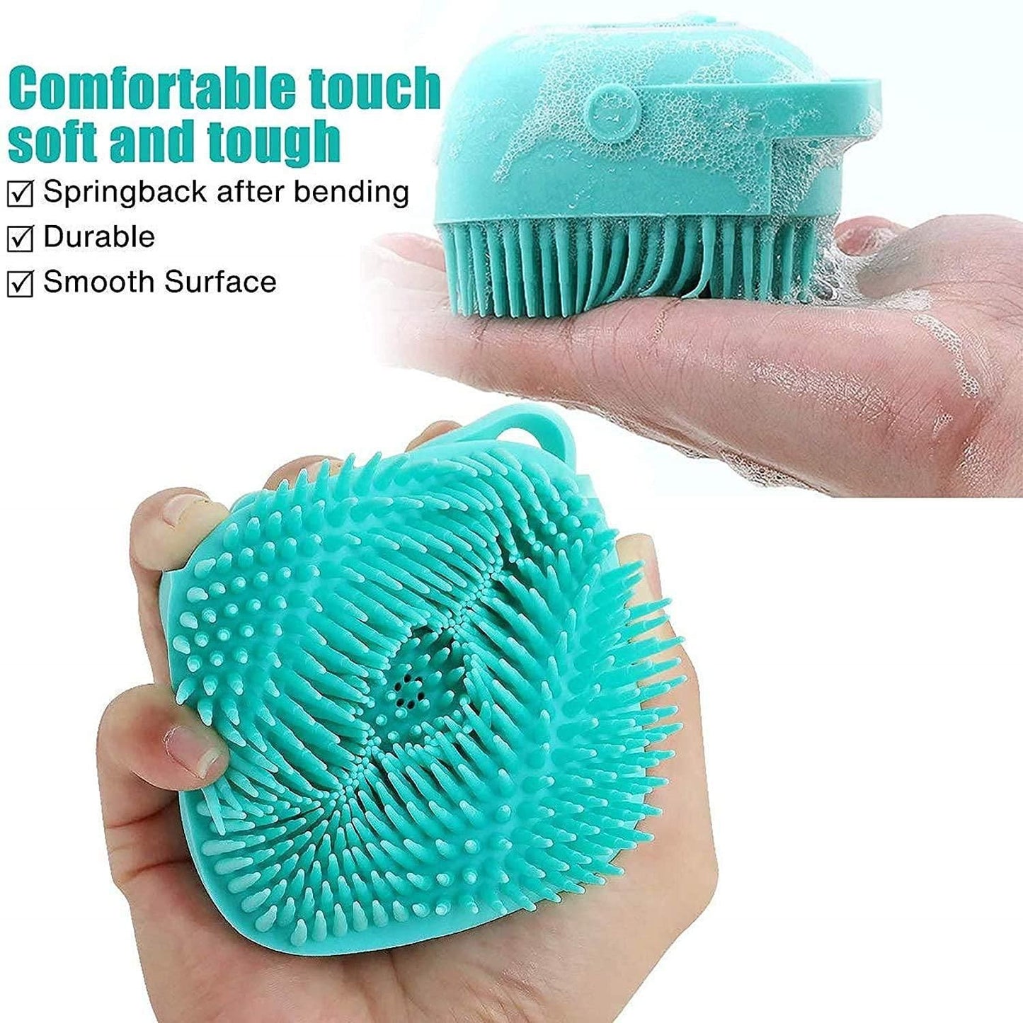 🧼 SCRUBBING Soft Silicone Bath Brush With Hooks for Baby Showers 🌟