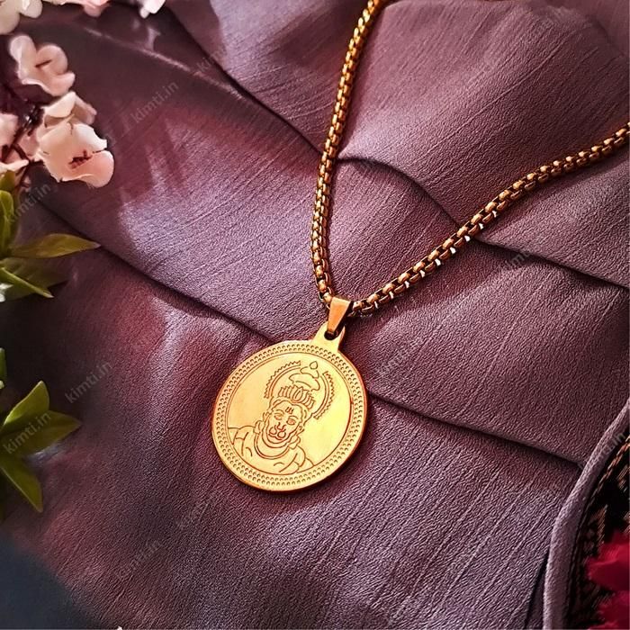 ✨ Gold Plated Hanuman Locket with Chain 🪙