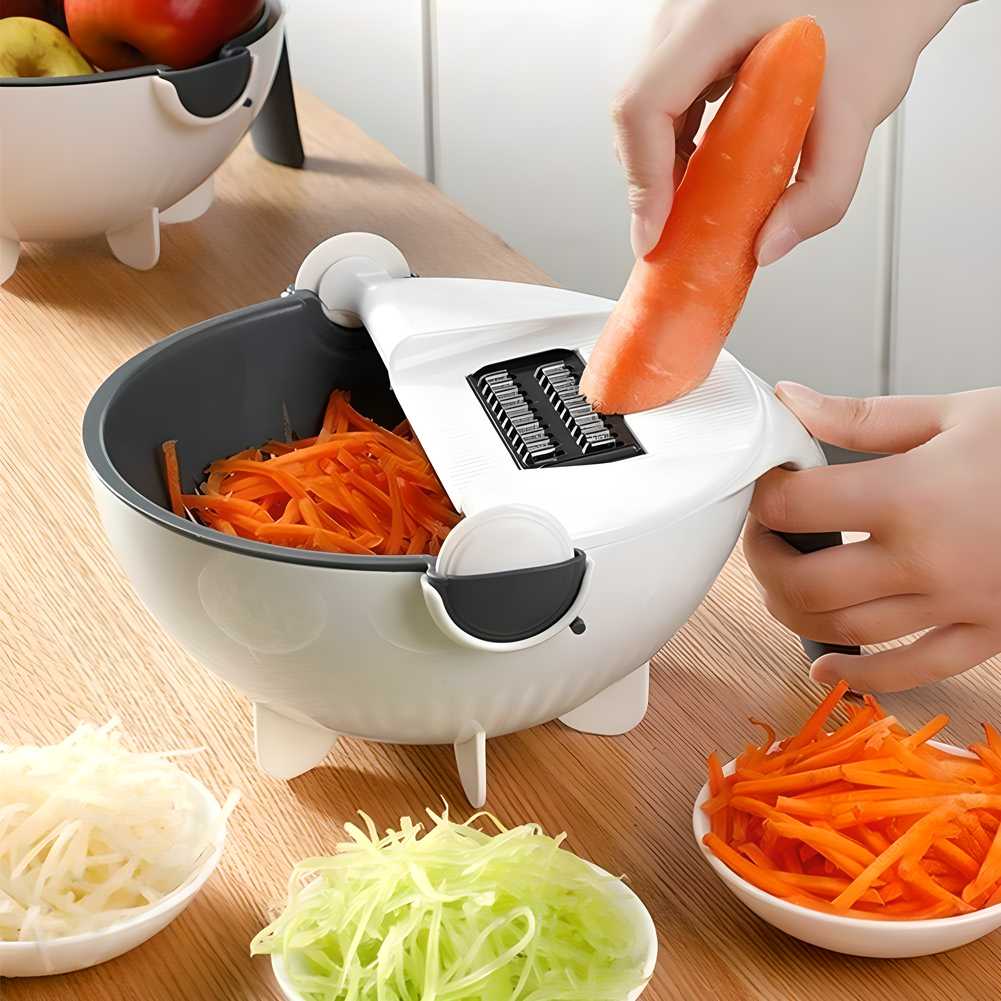 🥕 7-in-1 Multifunctional Vegetable Cutter with Drain Basket 🌟