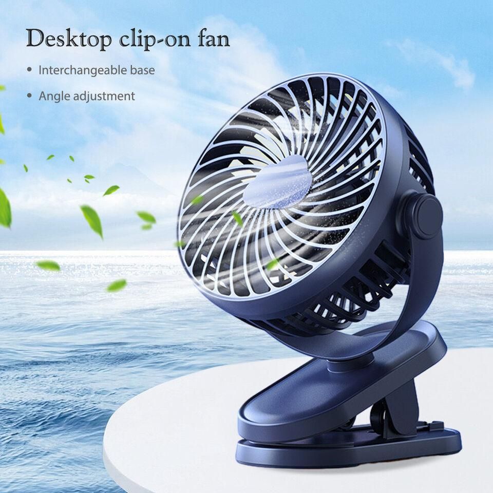 🌬️ USB Silent Fan 3 Speed Handheld Fan 1200mAh Table Fan 🌀