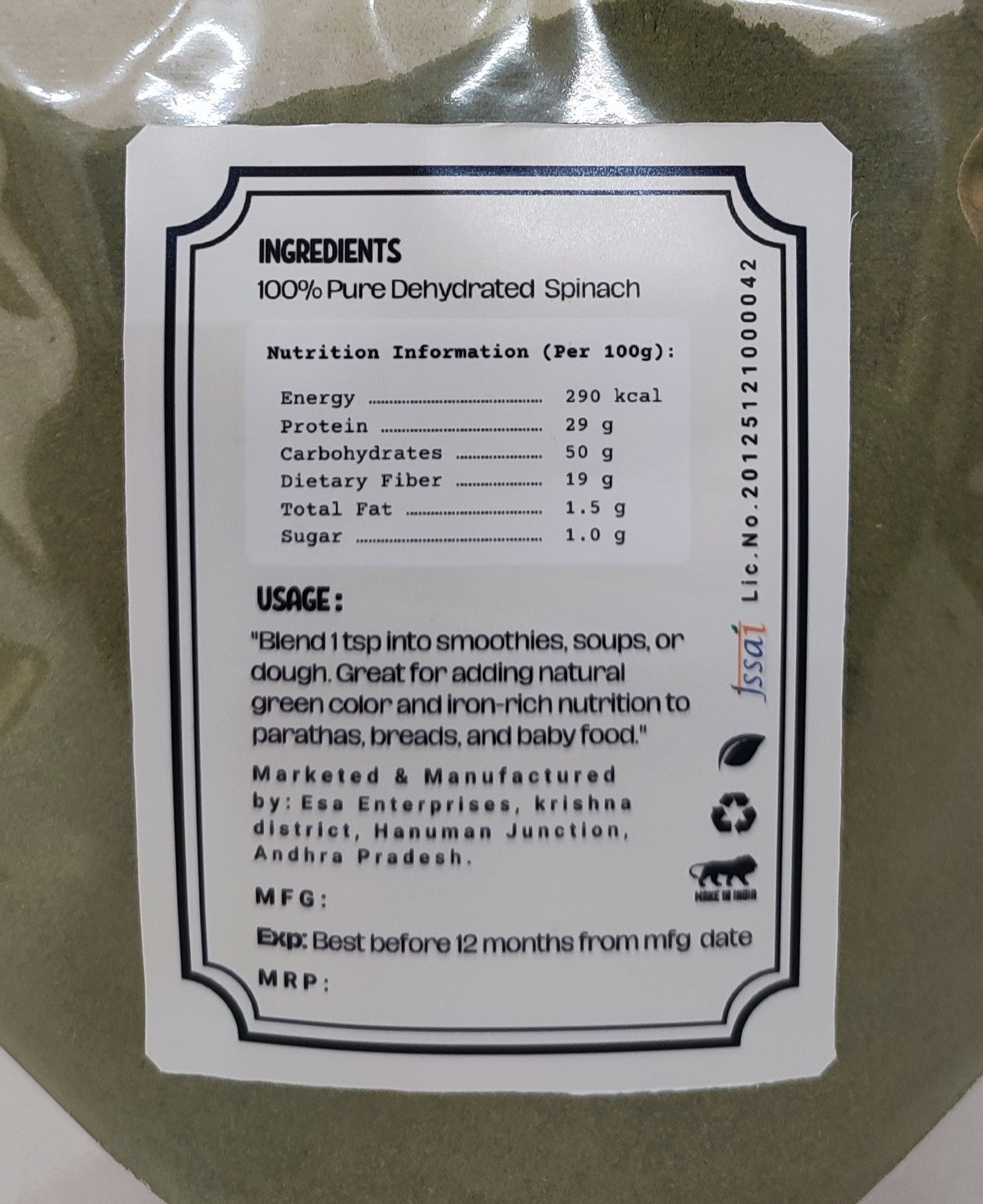 NutriQuest Spinach Powder