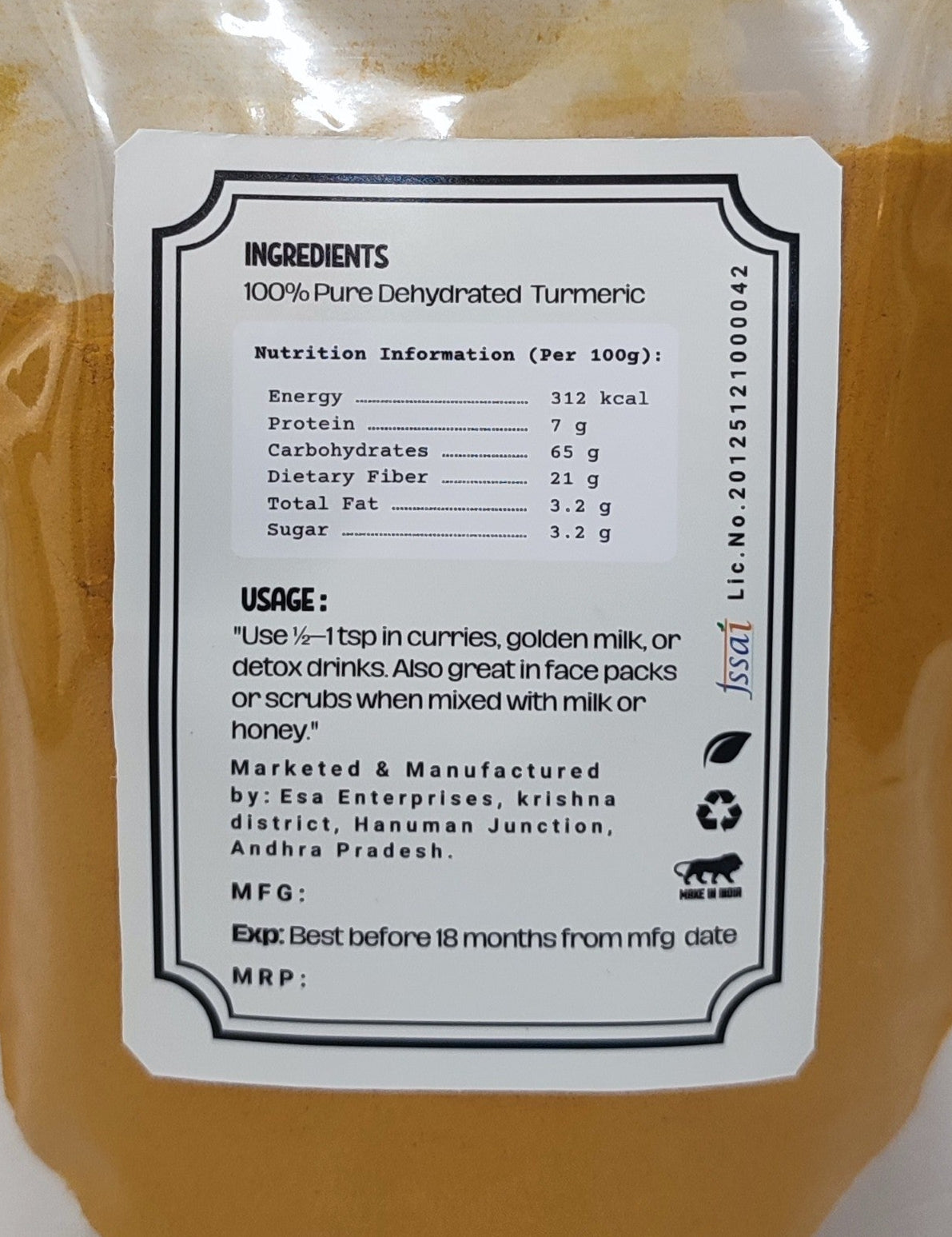NutriQuest Turmeric Powder
