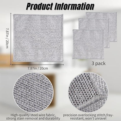 🧽 Multipurpose Wire Dishwashing Rags for Wet and Dry 🧼