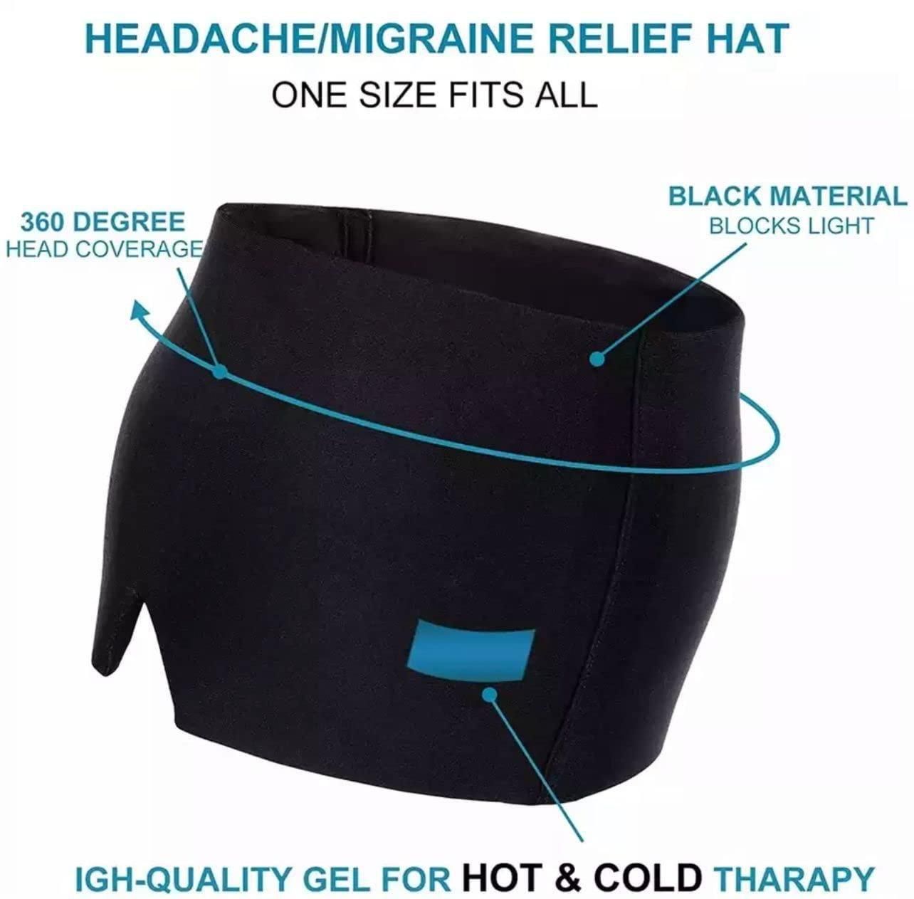 🧊 Migraine Relief Cap & Cold Therapy Head Wrap