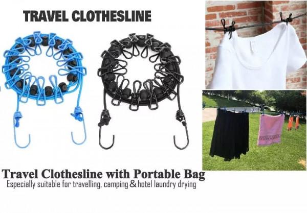 🌟 12 PC Travel Clothesline 🌟