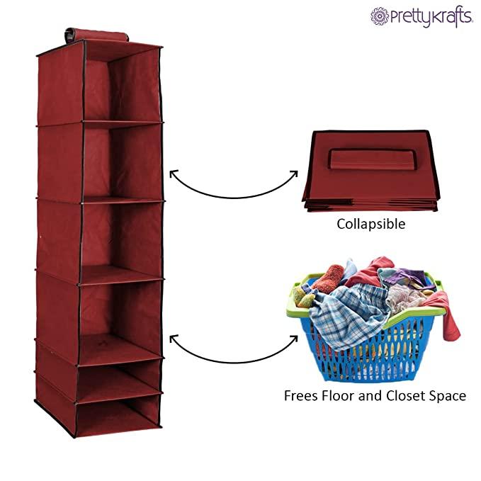 🧥👚🥿 6-Shelf Hanging Wardrobe Organizer