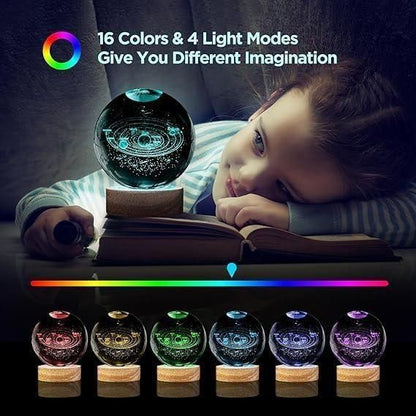 ✨ 3D Crystal Lamp Ball – Mesmerizing Lighting Magic 🌟