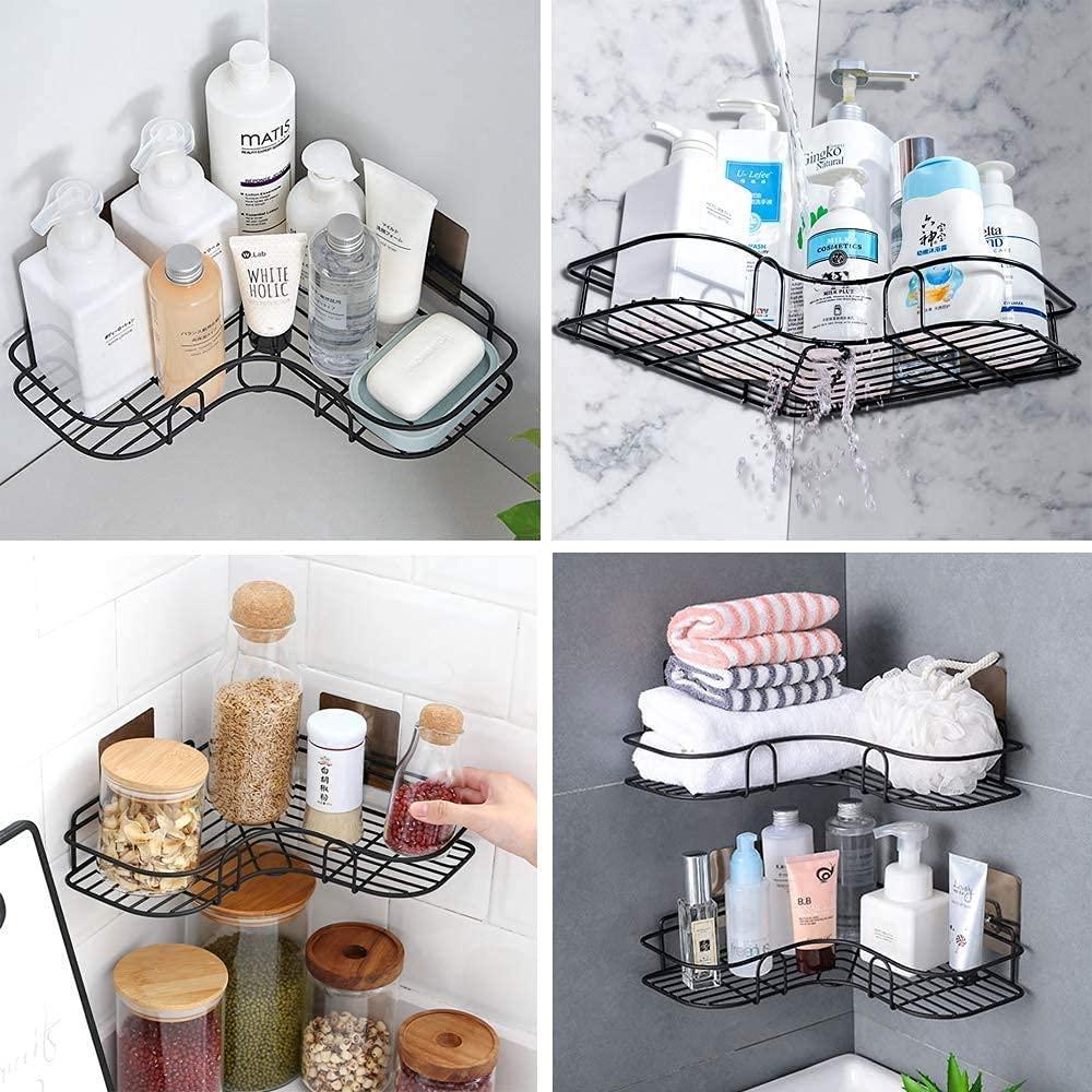 🛁 Metal Bathroom Corner Rack Storage Shelves