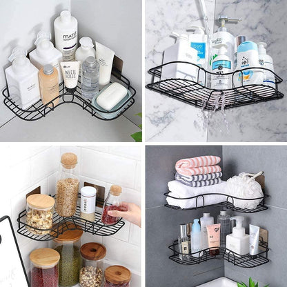 🛁 Metal Bathroom Corner Rack Storage Shelves