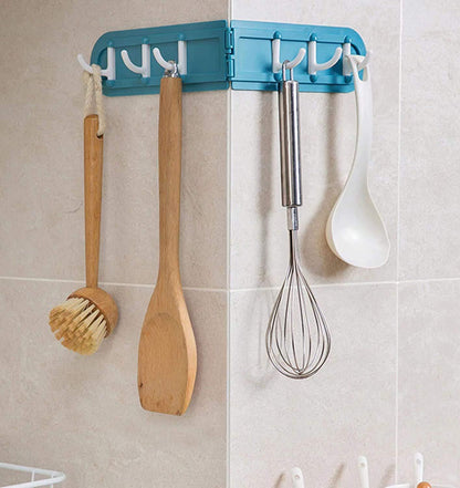 🔗 Folding Wall Mounted 6 Hooks Storage Holder