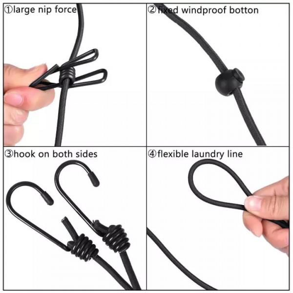 🌟 12 PC Travel Clothesline 🌟