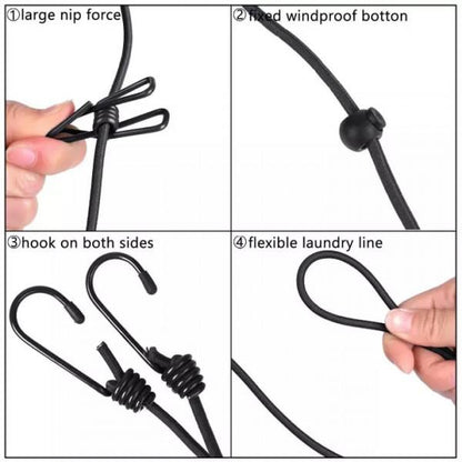 🌟 12 PC Travel Clothesline 🌟