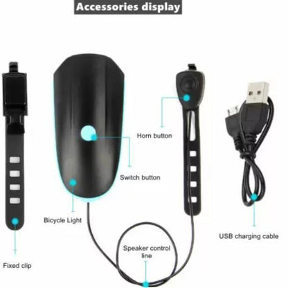🚴 Rechargeable Cycle Light (3 Modes) 💡🔔