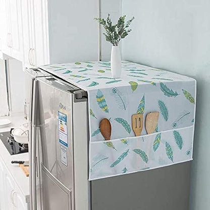 ❄️ Refrigerator Waterproof Cover with Pockets 🧊