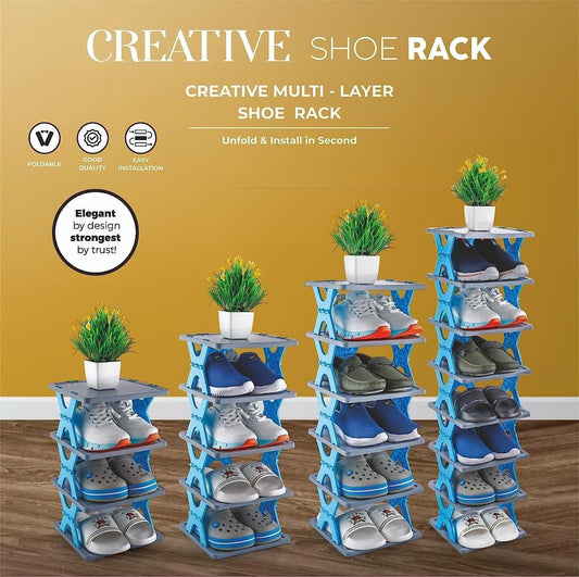 👟🗂️ Foldable Shoes Shelf - 5 Tier Rack