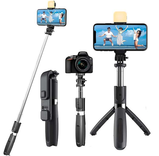 📷 Extendable 3-in-1 Selfie Stick Tripod with Bluetooth Remote