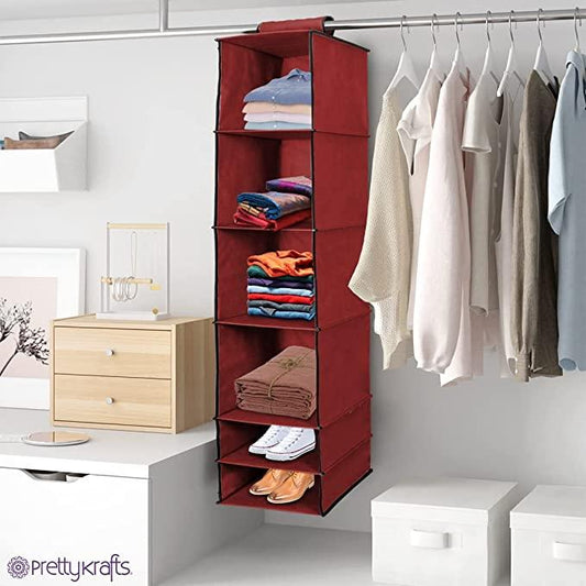 🧥👚🥿 6-Shelf Hanging Wardrobe Organizer