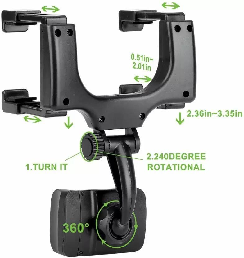 📱 Cell Phone Holder 360° Car Rearview Mirror Mount 🚗