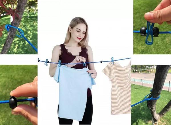 🌟 12 PC Travel Clothesline 🌟