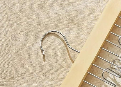 🌟 Wooden Hanger with Metal Hooks (pack of 2)