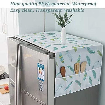 ❄️ Refrigerator Waterproof Cover with Pockets 🧊