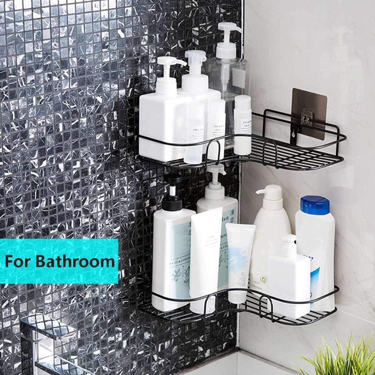 🛁 Metal Bathroom Corner Rack Storage Shelves