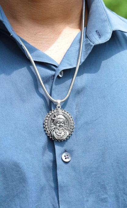 🕉️ Lord Shiva Pendant with Snake Chain