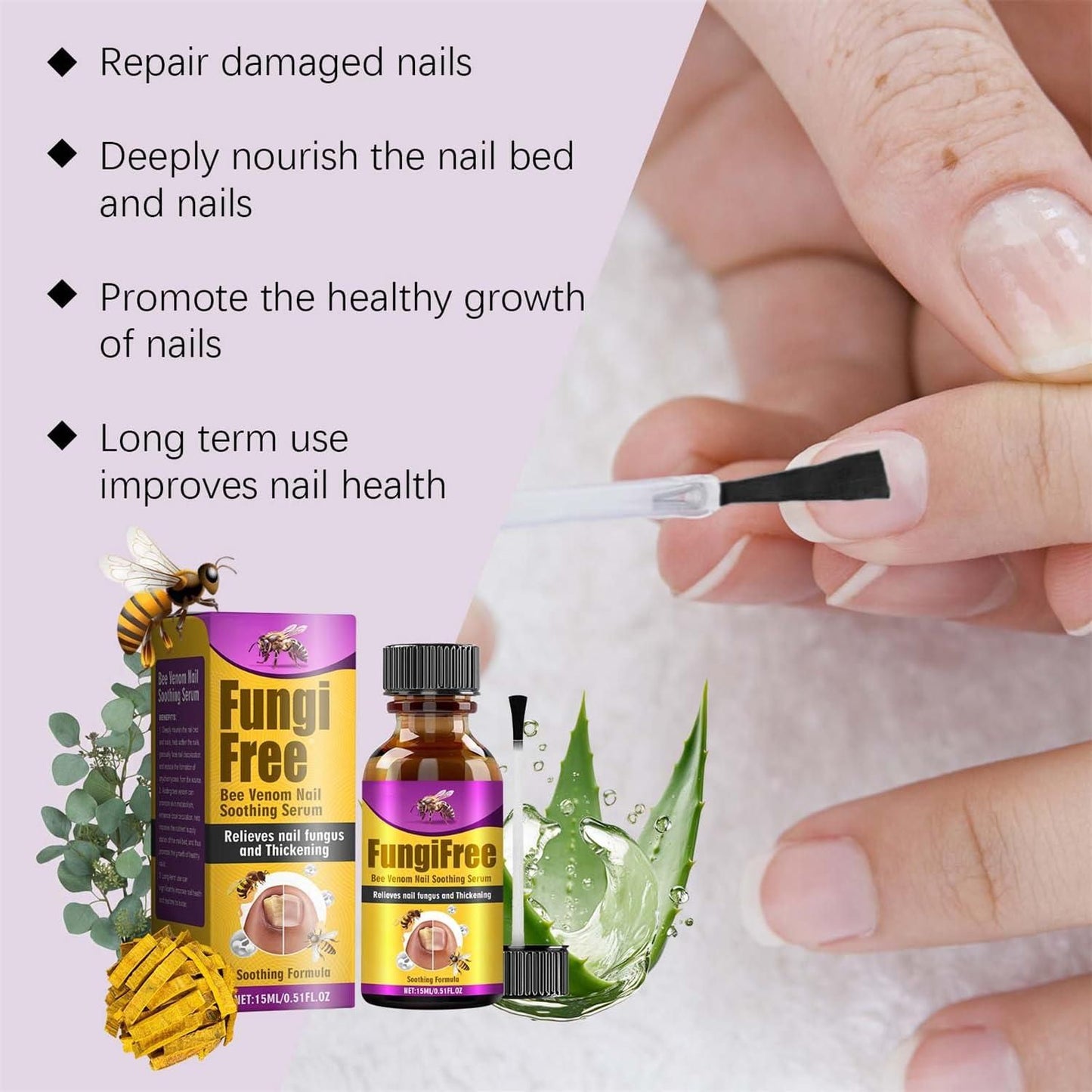 🧴 Fungi-Free Bee Venom Nail Treatment Solution Serum