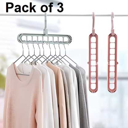 👕 Multi-Functional Adjustable & Folding Clothes Hanger-pack of 3 🌈
