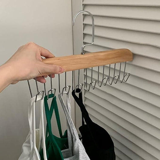 🌟 Wooden Hanger with Metal Hooks (pack of 2)