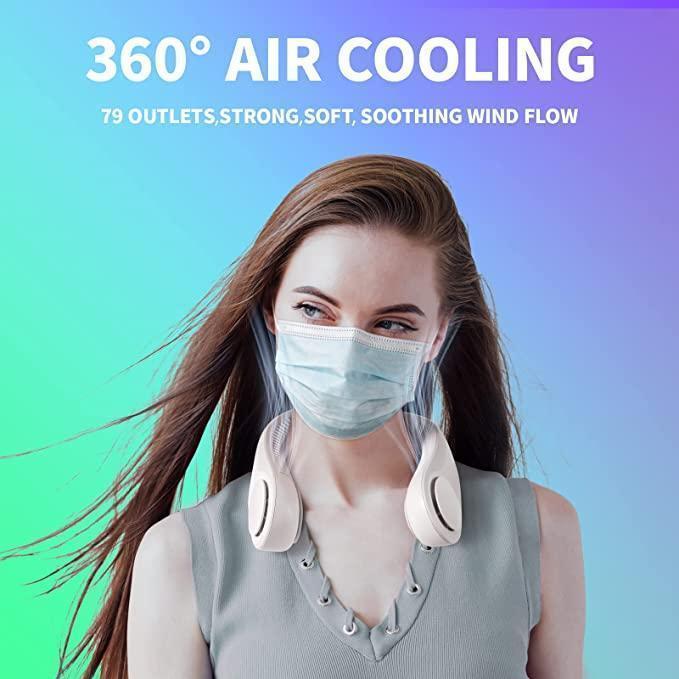 💨 Portable Bladeless Hanging Rechargeable Neck Fan 🔋
