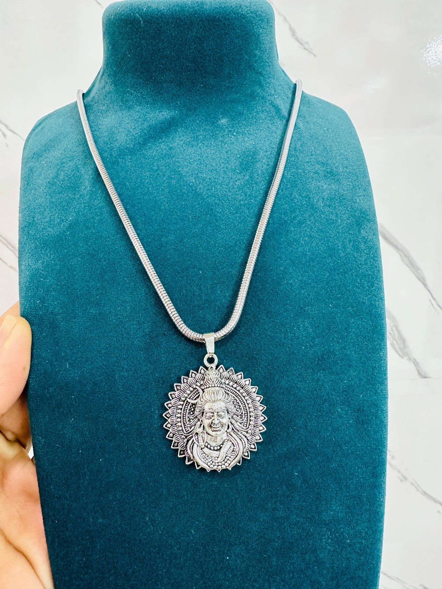 🕉️ Lord Shiva Pendant with Snake Chain
