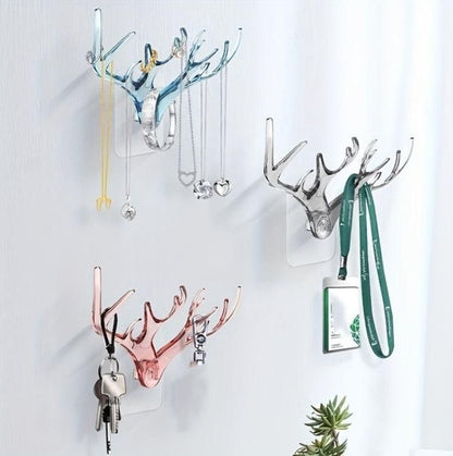 🦌 Deer Horns Antler Shaped Storage Hook Wall