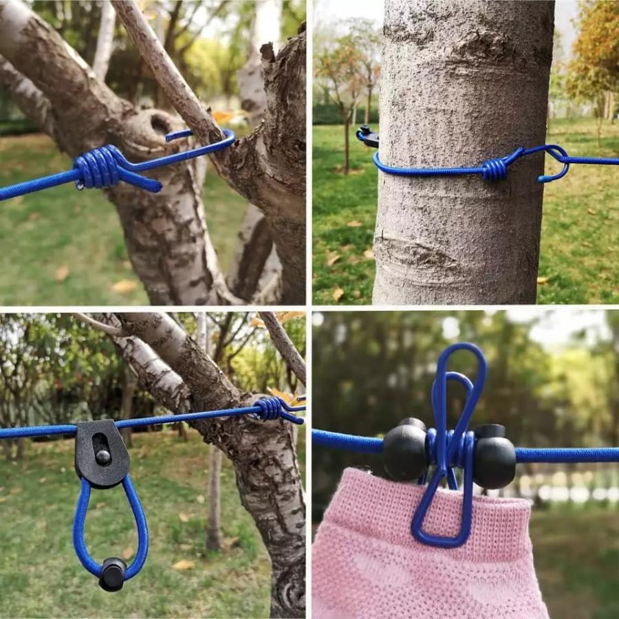 🌟 12 PC Travel Clothesline 🌟