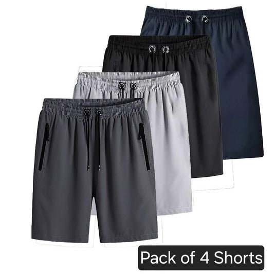 🩳 Men's Stretchable Cotton Shorts Combo of 4