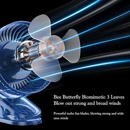 🌬️ USB Silent Fan 3 Speed Handheld Fan 1200mAh Table Fan 🌀
