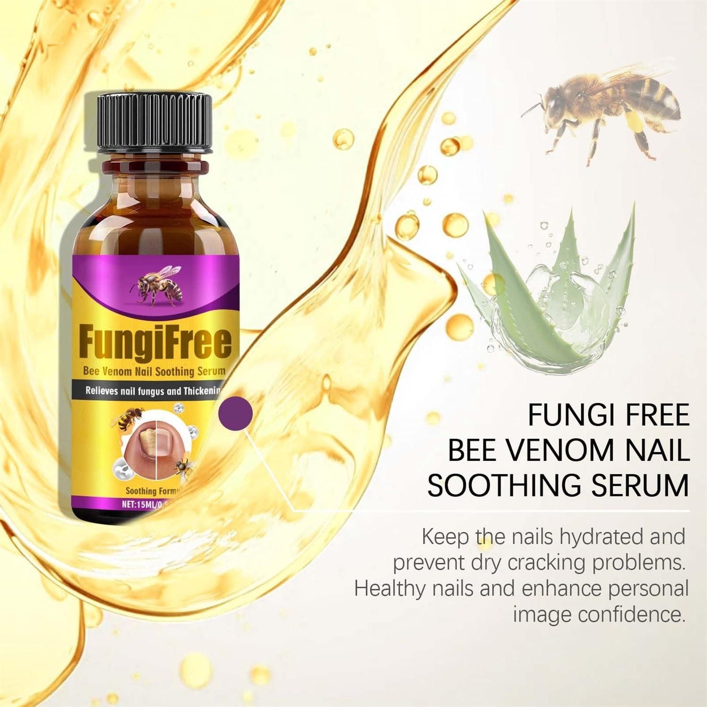 🧴 Fungi-Free Bee Venom Nail Treatment Solution Serum