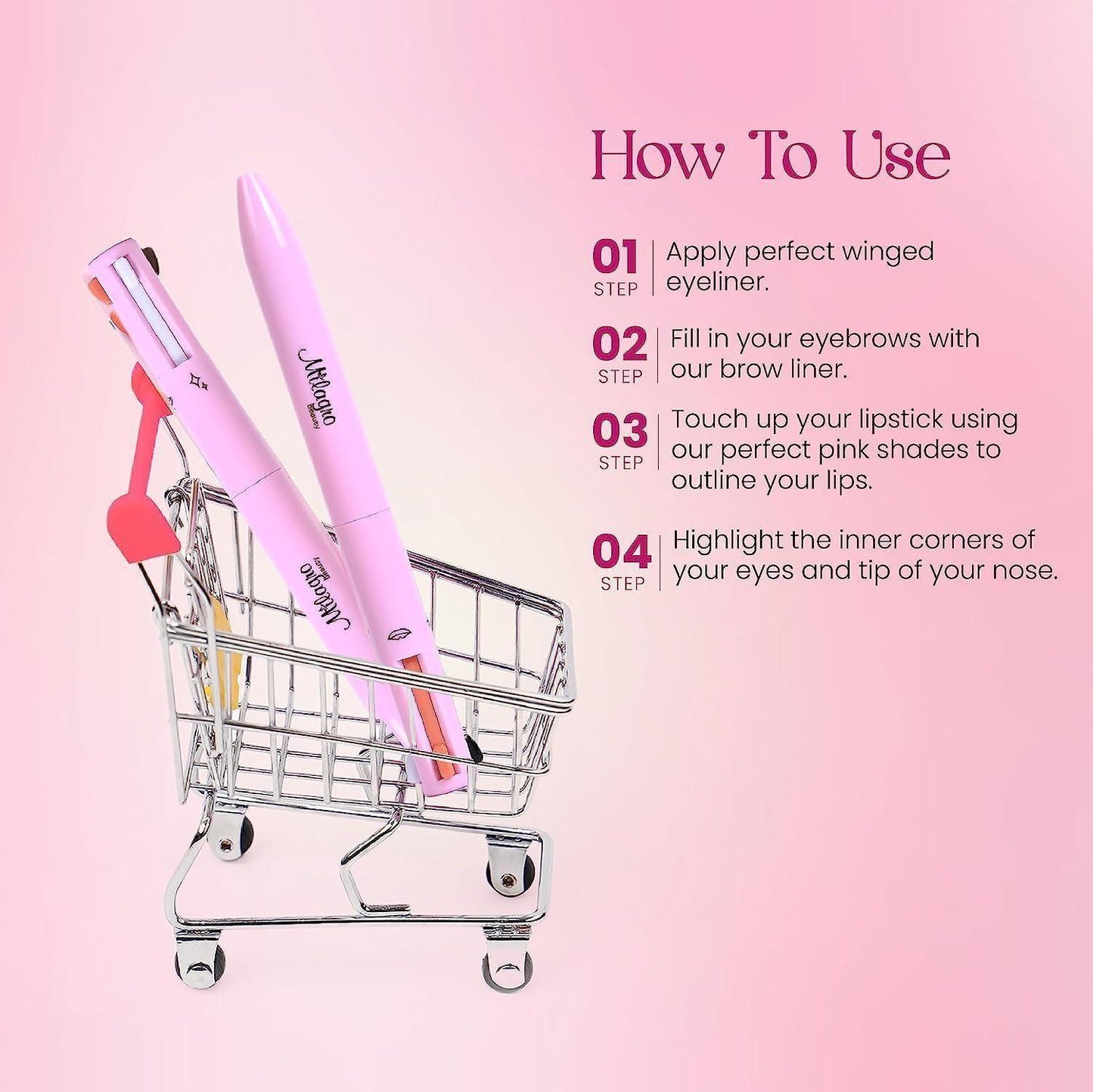 💄 Milagro Beauty On-The-Go 4-IN-1 Makeup Pen