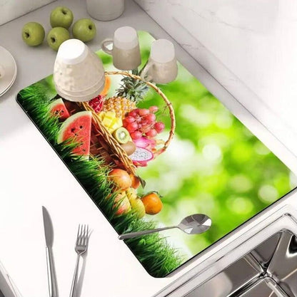 🧽 Quick-Drying Dish Mat Washable