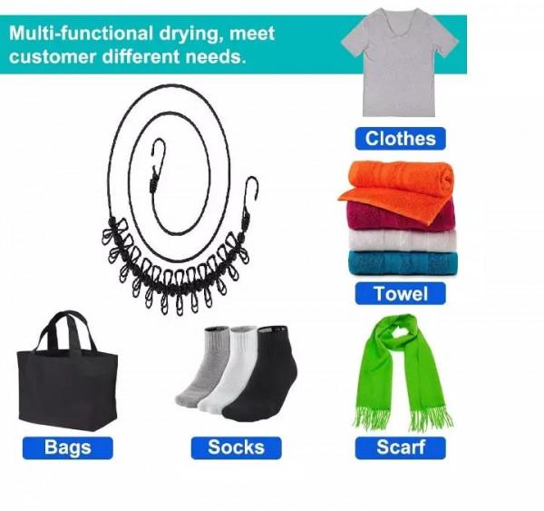 🌟 12 PC Travel Clothesline 🌟