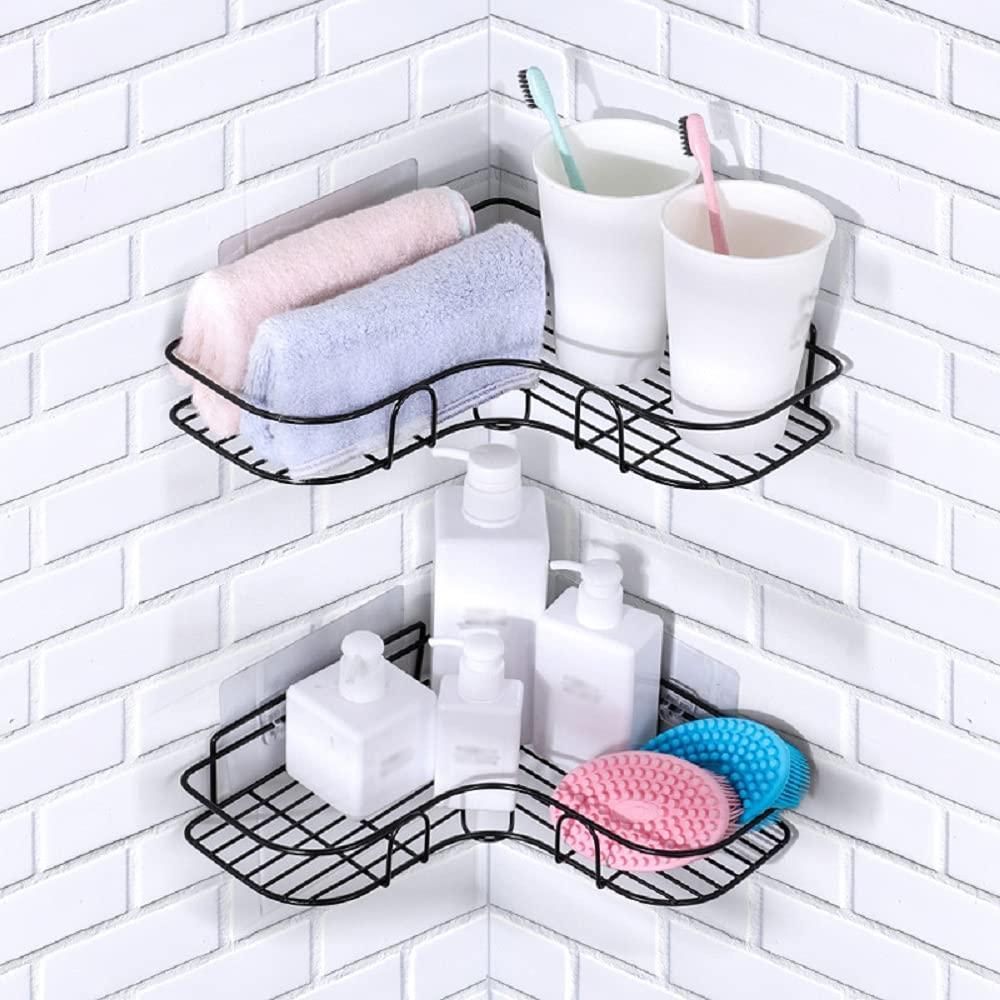 🛁 Metal Bathroom Corner Rack Storage Shelves