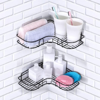🛁 Metal Bathroom Corner Rack Storage Shelves